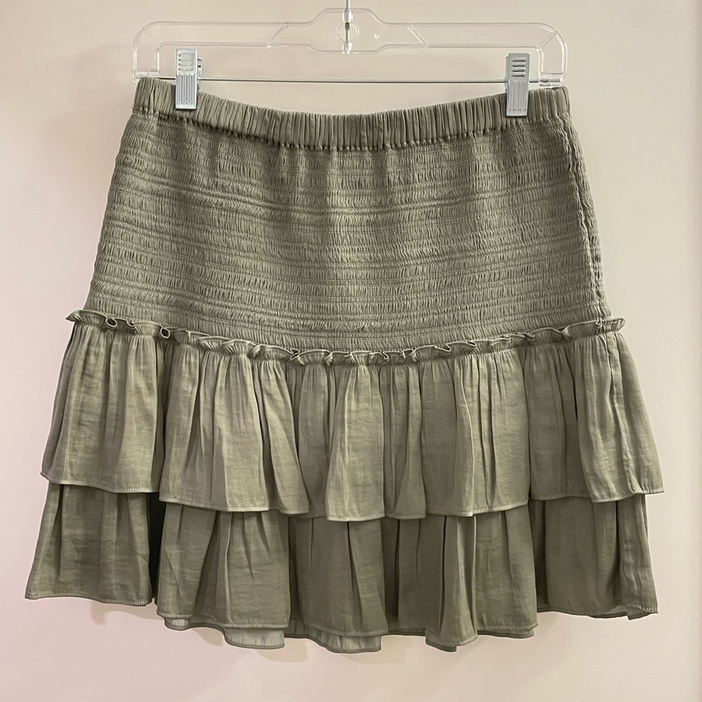 Dolan smocked mini skirt